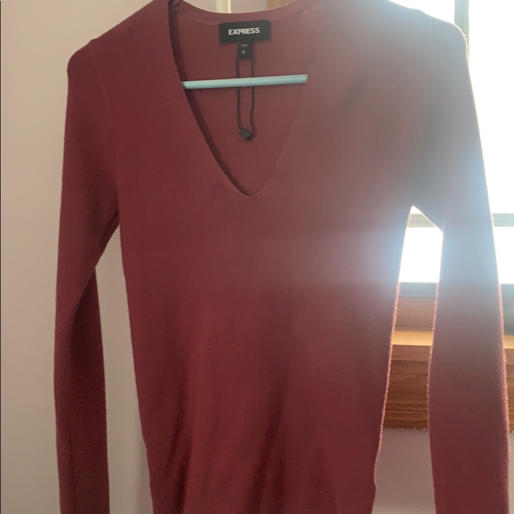 Wine colored express sweater